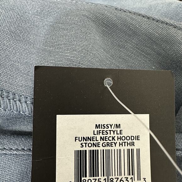 Slazenger Golf Top Womens Medium Blue Grey Funnel Neck Sweatshirt Outdoor Casual - Picture 8 of 10